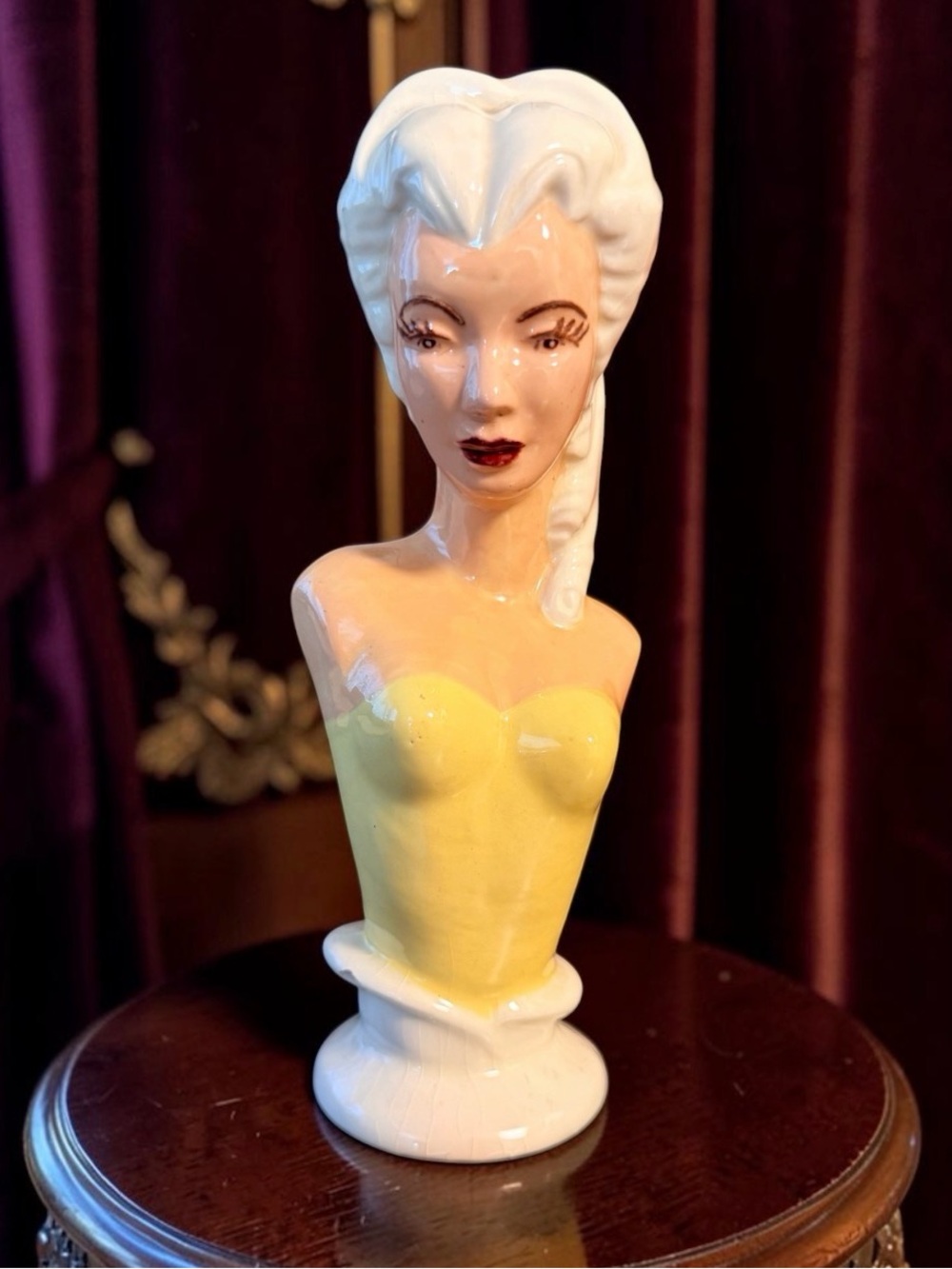 Vintage Lady bust figure ceramic